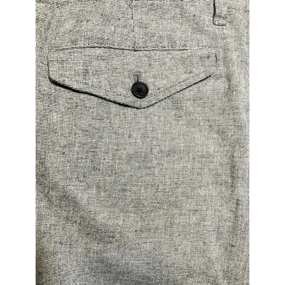 Men's Banana Republic Linen Blend Dress Trouser Pants Light Gray Size 35X32